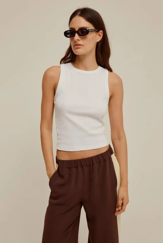 Woman Venroy Tops Crew Neck Jersey Rib Tank