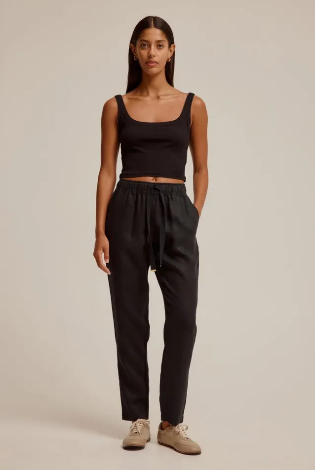 Woman Venroy Tops Rib Jersey Crop Tank