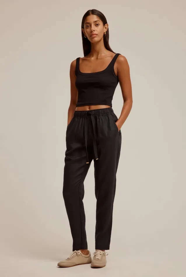 Woman Venroy Tops Rib Jersey Crop Tank