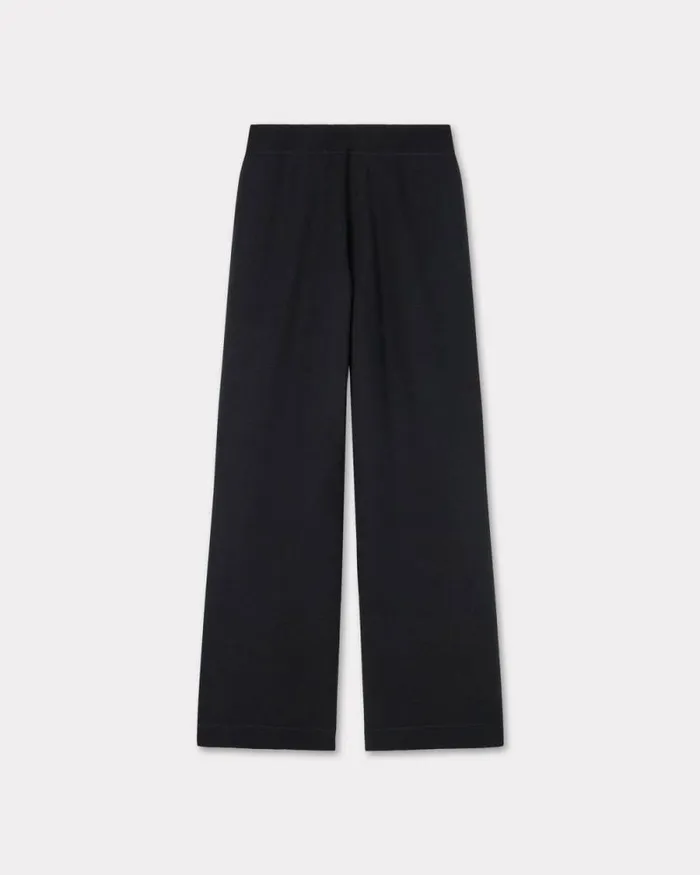 Women 039Boke 20039 Embroidered Pants In Wool And Cotton Black Kenzo Pants And Shorts