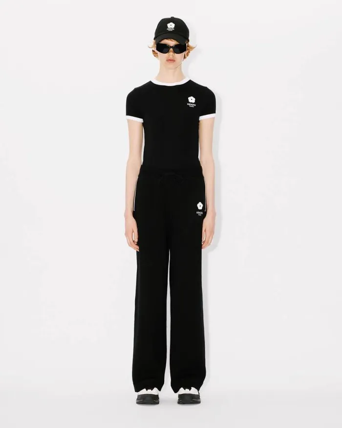 Women 039Boke 20039 Embroidered Pants In Wool And Cotton Black Kenzo Pants And Shorts
