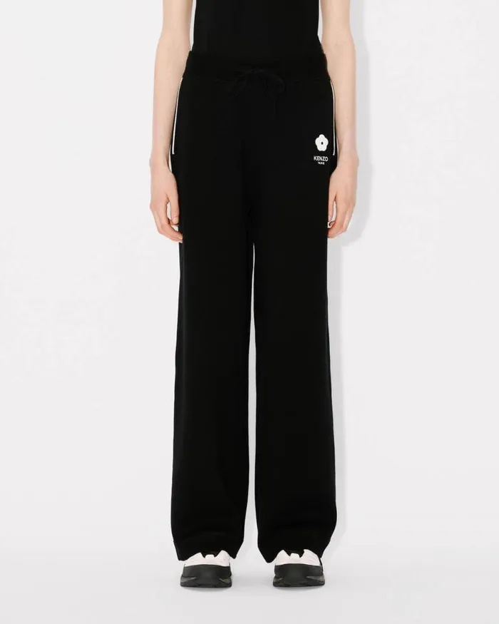 Women 039Boke 20039 Embroidered Pants In Wool And Cotton Black Kenzo Pants And Shorts