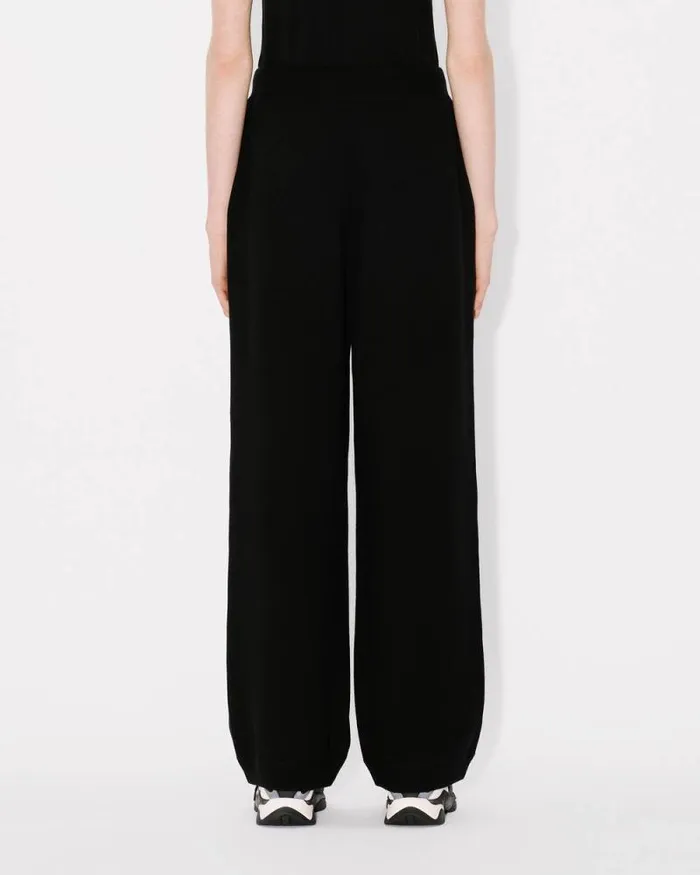 Women 039Boke 20039 Embroidered Pants In Wool And Cotton Black Kenzo Pants And Shorts