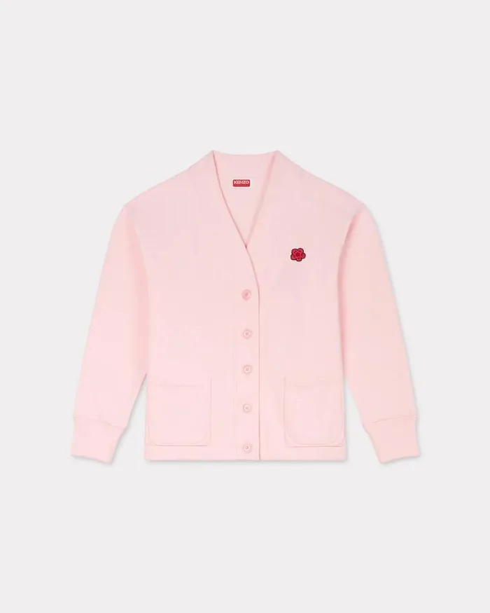 Women 039Boke Flower039 Embroidered Cardigan Faded Pink Kenzo Sweatshirts And Hoodies