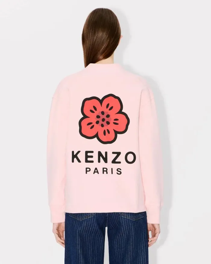 Women 039Boke Flower039 Embroidered Cardigan Faded Pink Kenzo Sweatshirts And Hoodies