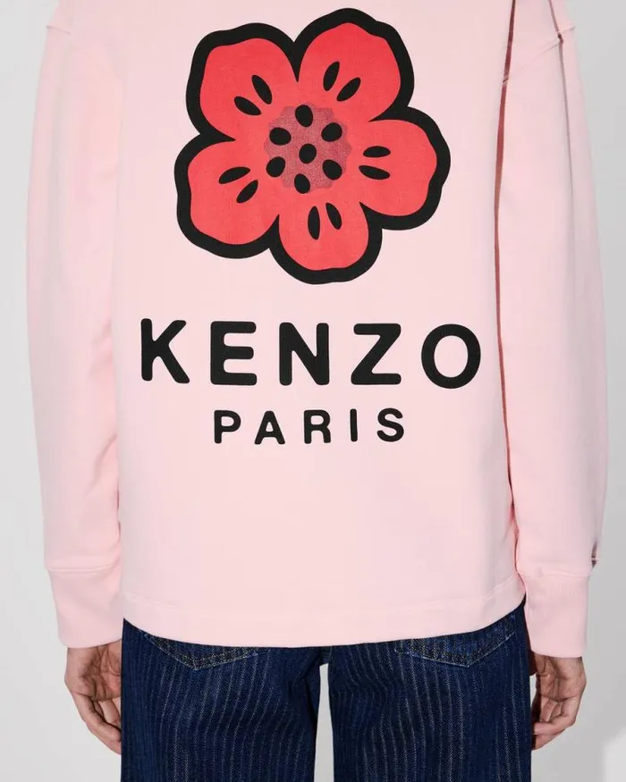 Women 039Boke Flower039 Embroidered Cardigan Faded Pink Kenzo Sweatshirts And Hoodies