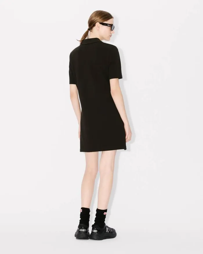 Women 039Boke Flower 20039 Embroidered Mini Polo Dress Black Kenzo Dresses And Skirts