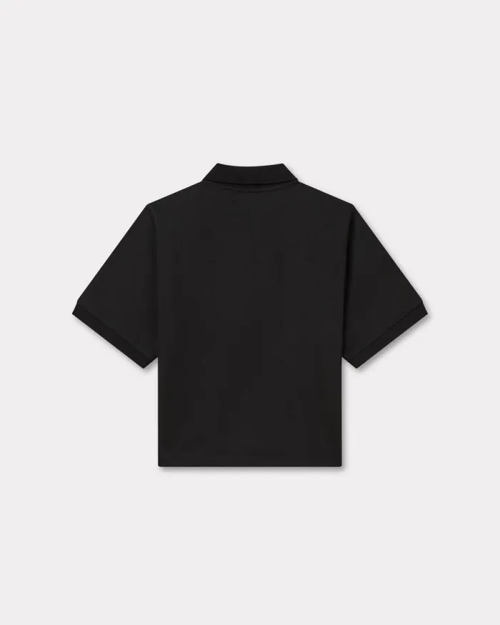 Women 039Boke Flower 20039 Embroidered Polo In Cotton Black Kenzo Tshirts And Polos