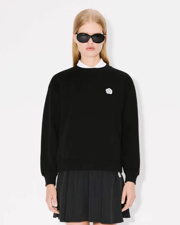 Women 039Boke Flower 20039 Embroidered Sweatshirt In Cotton Black Kenzo Sweatshirts And Hoodies