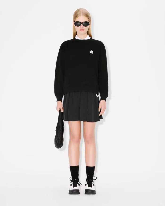 Women 039Boke Flower 20039 Embroidered Sweatshirt In Cotton Black Kenzo Sweatshirts And Hoodies