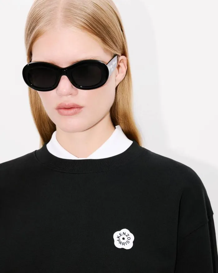 Women 039Boke Flower 20039 Embroidered Sweatshirt In Cotton Black Kenzo Sweatshirts And Hoodies