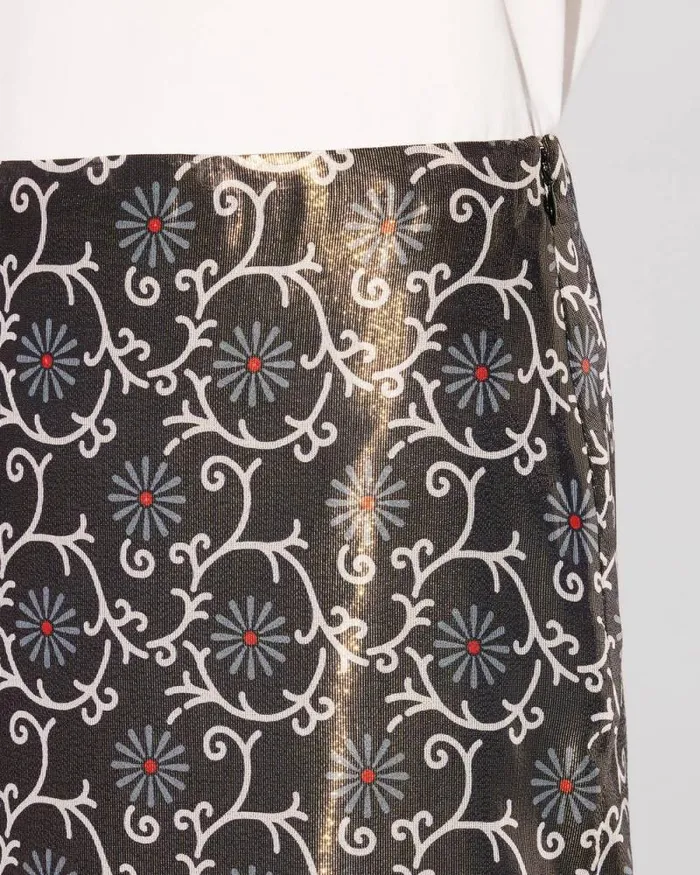 Women 039KENZO Marguerite039 Straight Midi Skirt Blue Black Kenzo Dresses And Skirts