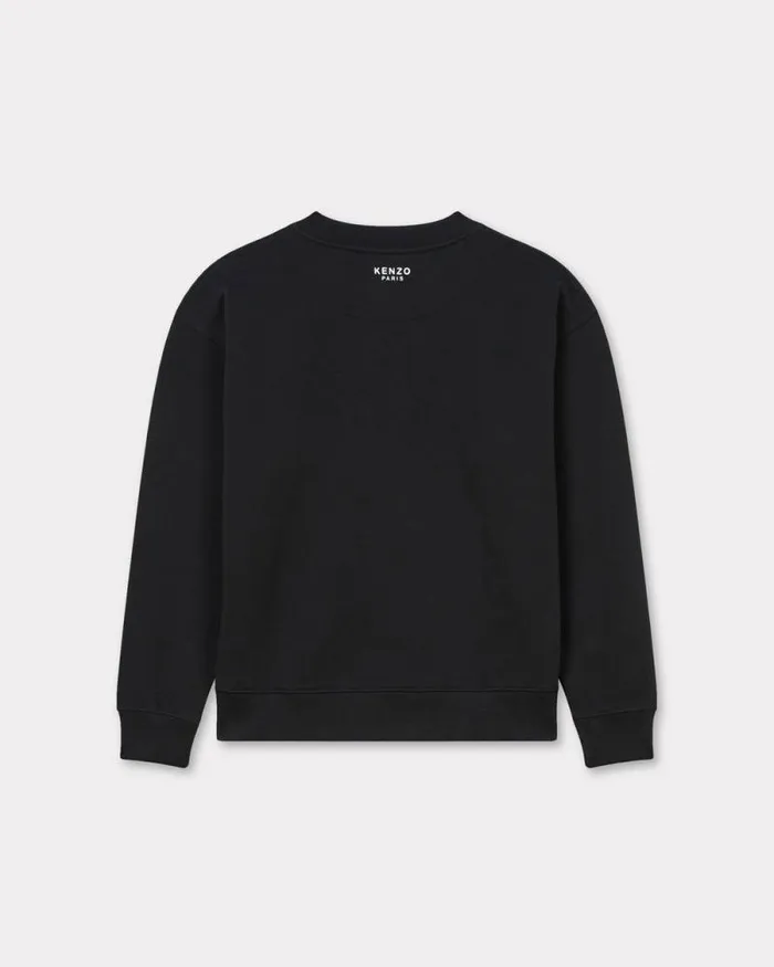 Women 039KENZO Pop039 Embroidered Sweatshirt In Cotton Black Kenzo Sweatshirts And Hoodies