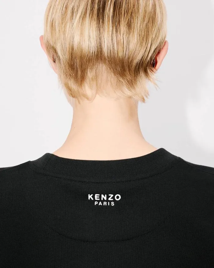 Women 039KENZO Pop039 Embroidered Sweatshirt In Cotton Black Kenzo Sweatshirts And Hoodies