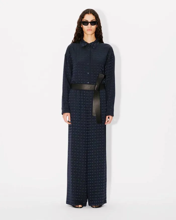 Women 039KENZO Weave039 Pajama Pants Midnight Blue Kenzo Pants And Shorts