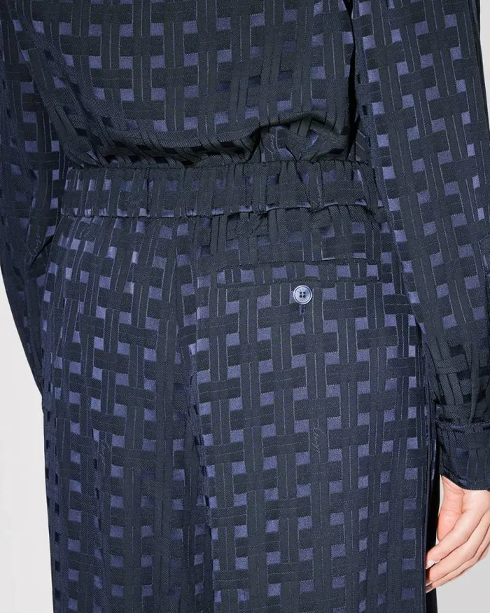Women 039KENZO Weave039 Pajama Pants Midnight Blue Kenzo Pants And Shorts