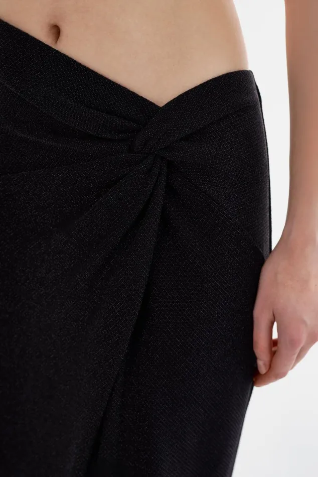 Women AINSLEE Lurex Knit Maxi Skirt Black LAMARQUE Skirts