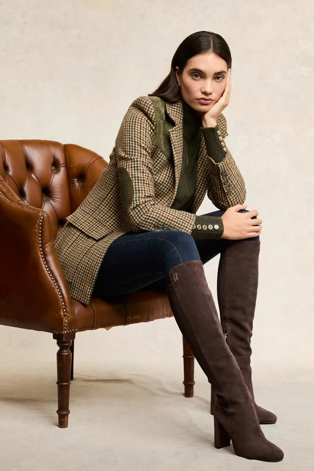 Women Albany Heeled Boot Chocolate Suede Holland Cooper Boots
