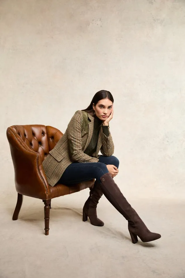 Women Albany Heeled Boot Chocolate Suede Holland Cooper Boots