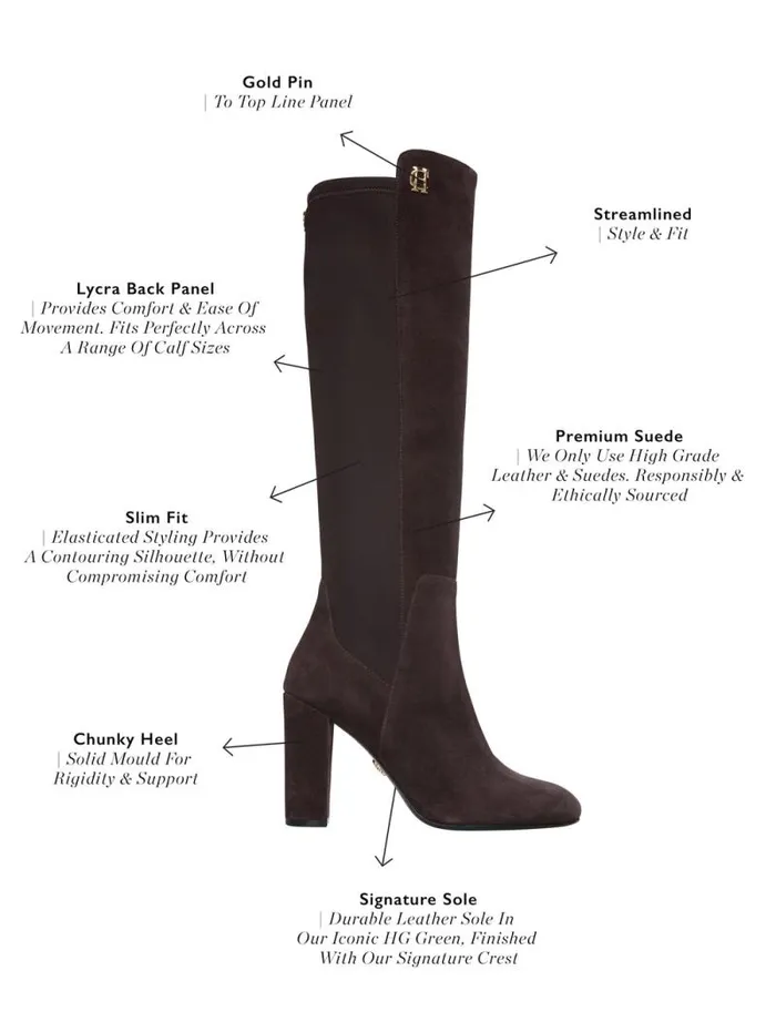Women Albany Heeled Boot Chocolate Suede Holland Cooper Boots