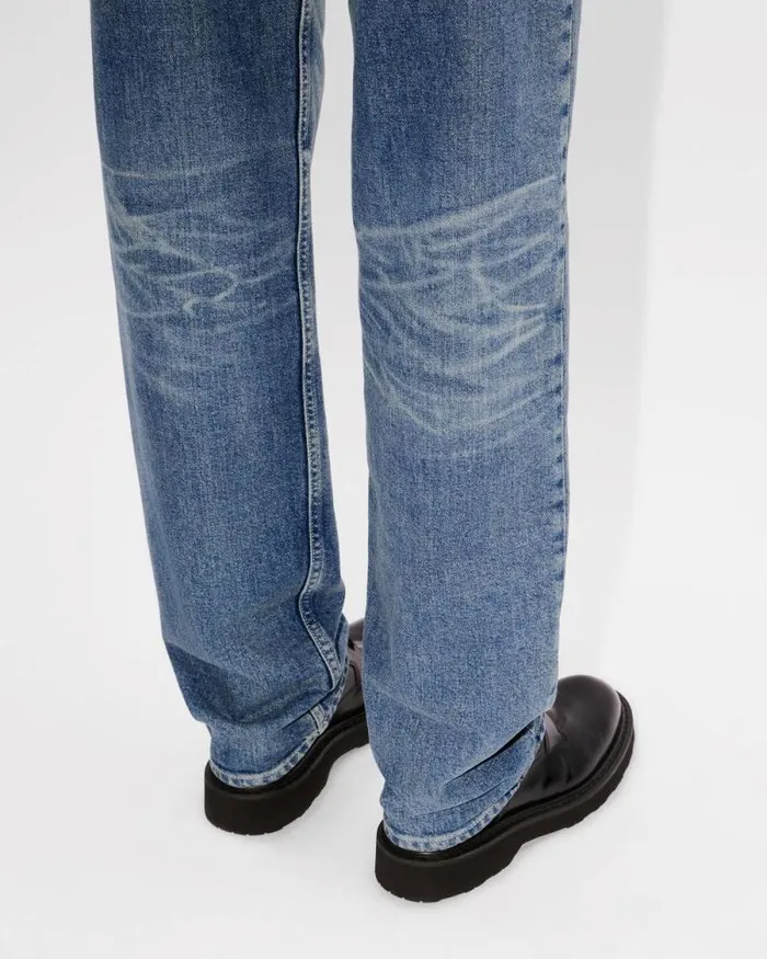 Women ASAGAO Regular Jeans In Japanese Denim Stone Bl Dirty Blue Denim Kenzo Pants And Shorts