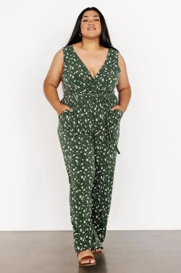 Women Ashlyn Jumpsuit Green Floral Baltic Born Jumpsuits and Rompers