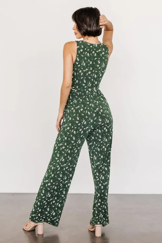 Women Ashlyn Jumpsuit Green Floral Baltic Born Jumpsuits and Rompers