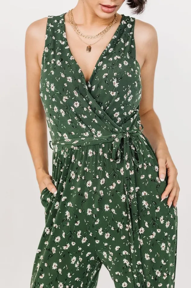 Women Ashlyn Jumpsuit Green Floral Baltic Born Jumpsuits and Rompers