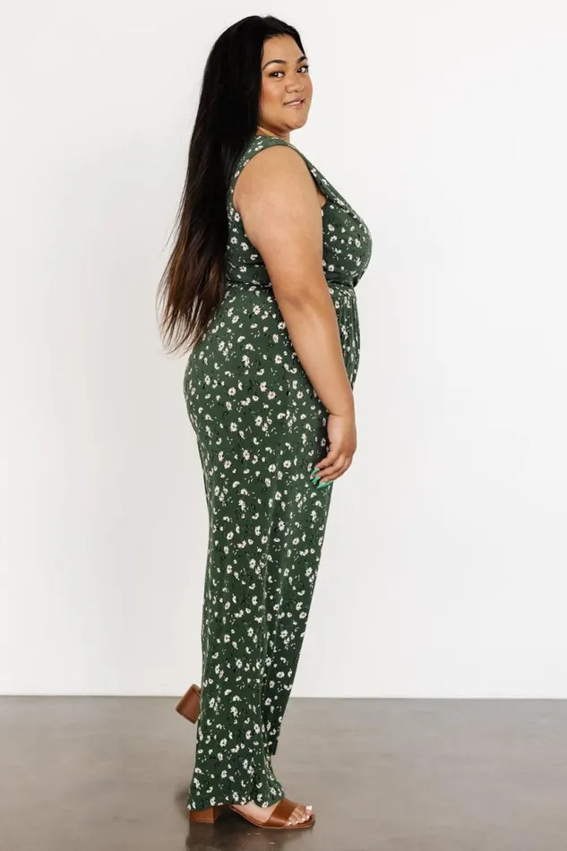 Women Ashlyn Jumpsuit Green Floral Baltic Born Jumpsuits and Rompers
