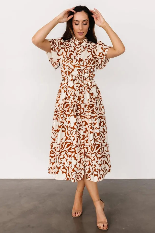 Women Aurelia Button Down Midi Dress Cream Camel Baltic Born Midi Dresses Women Aurelia Button Down Midi Dress Cream Camel Baltic Born Midi Dresses