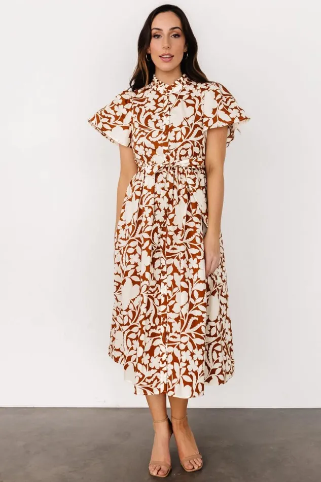 Women Aurelia Button Down Midi Dress Cream Camel Baltic Born Midi Dresses Women Aurelia Button Down Midi Dress Cream Camel Baltic Born Midi Dresses