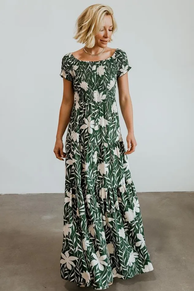 Women Becca Smocked Maxi Dress Green Baltic Born Maxi Dresses Women Becca Smocked Maxi Dress Green Baltic Born Maxi Dresses
