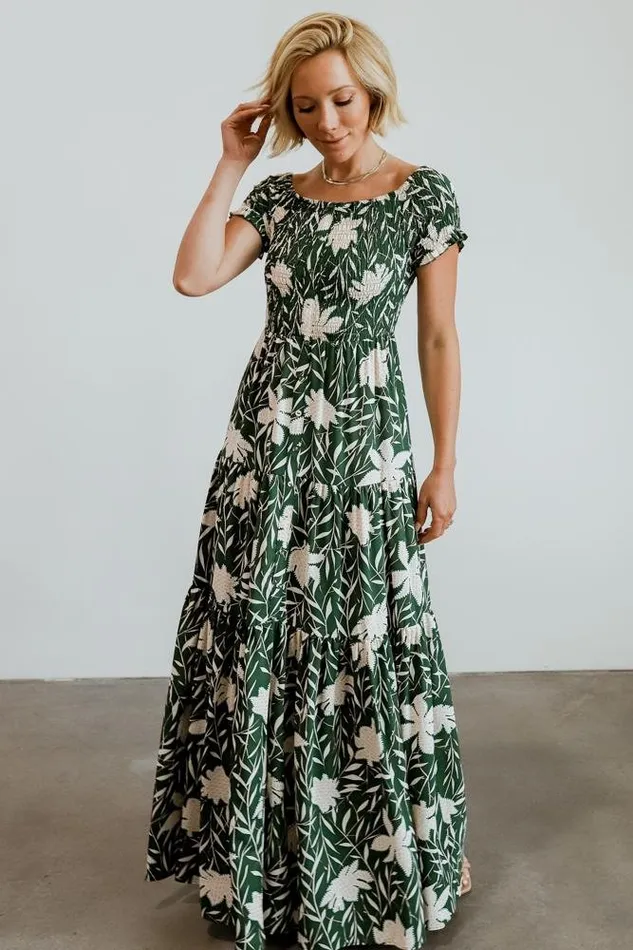Women Becca Smocked Maxi Dress Green Baltic Born Maxi Dresses Women Becca Smocked Maxi Dress Green Baltic Born Maxi Dresses