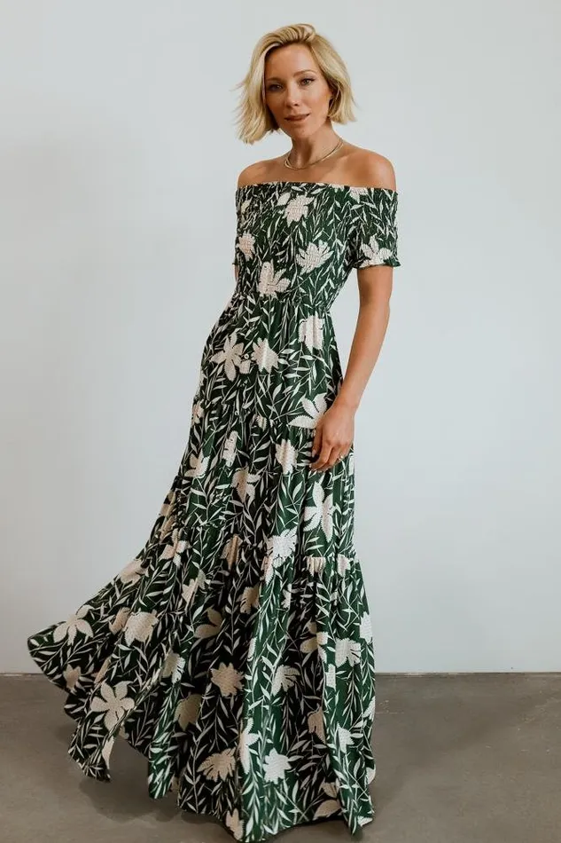 Women Becca Smocked Maxi Dress Green Baltic Born Maxi Dresses Women Becca Smocked Maxi Dress Green Baltic Born Maxi Dresses