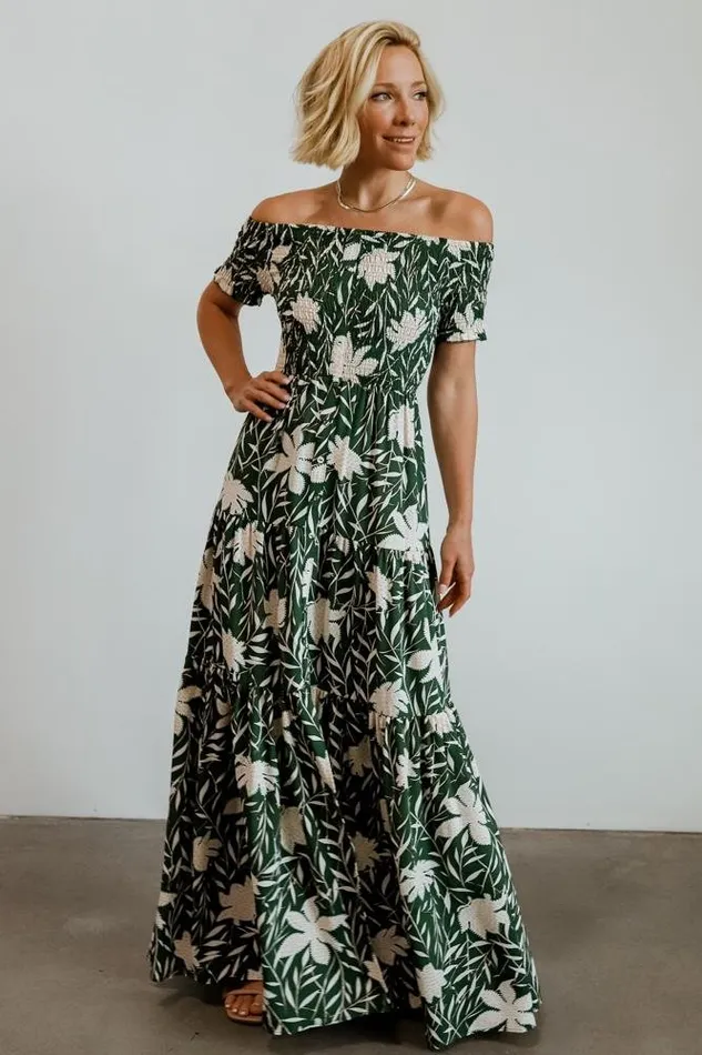 Women Becca Smocked Maxi Dress Green Baltic Born Maxi Dresses Women Becca Smocked Maxi Dress Green Baltic Born Maxi Dresses
