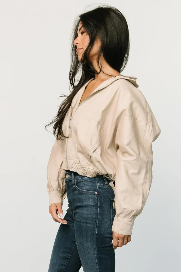 Women Beckett Bomber Jacket Tan Baltic Born Outerwear