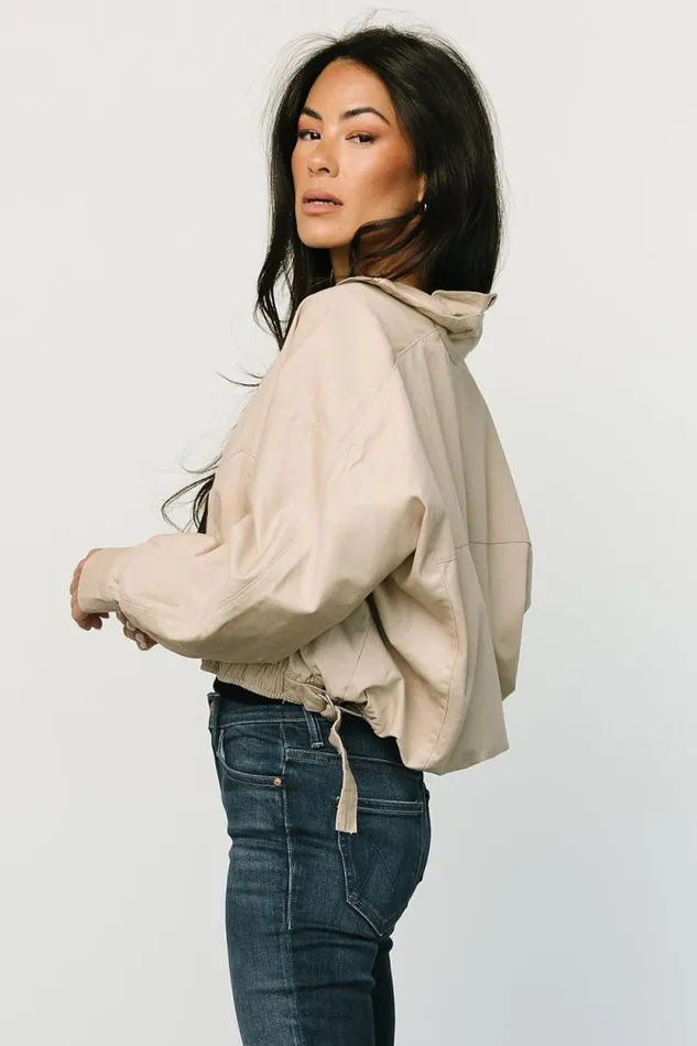 Women Beckett Bomber Jacket Tan Baltic Born Outerwear