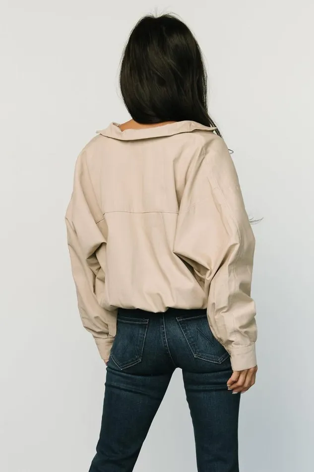 Women Beckett Bomber Jacket Tan Baltic Born Outerwear