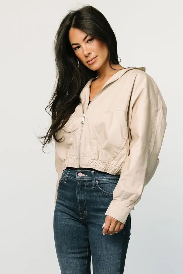 Women Beckett Bomber Jacket Tan Baltic Born Outerwear