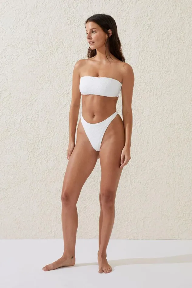 Women Bikinis Cotton On Bandeau Bikini Top Creamlace