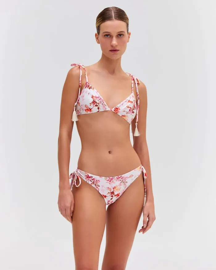 Women Bikinis PatBO Floral Haze String Bikini Top Vapor