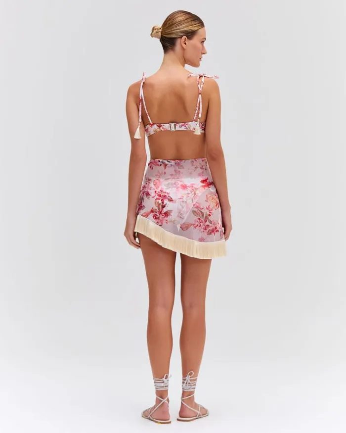 Women Bikinis PatBO Floral Haze String Bikini Top Vapor