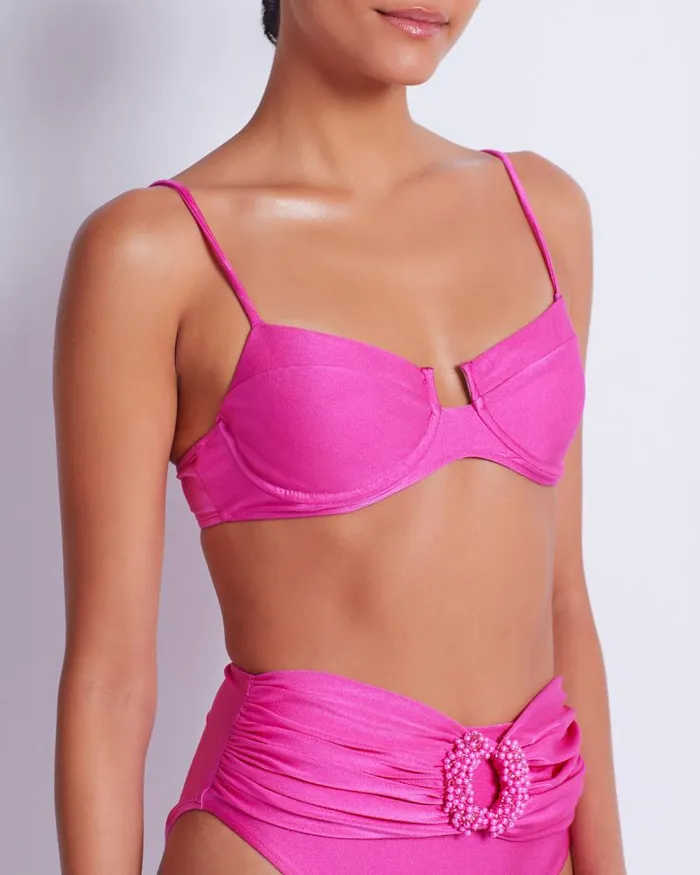 Women Bikinis PatBO UNDERWIRE BIKINI TOP FINAL SALE Flamingo