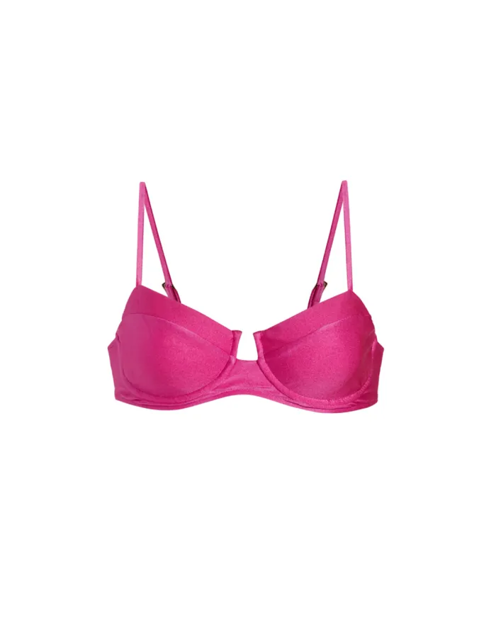 Women Bikinis PatBO UNDERWIRE BIKINI TOP FINAL SALE Flamingo
