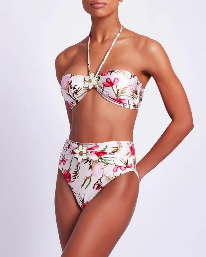 Women Bikinis PatBO Viera Halterneck Bikini Top FINAL SALE White