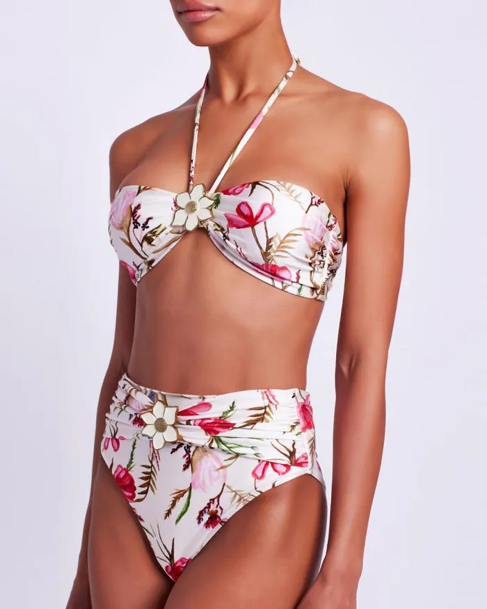 Women Bikinis PatBO Viera Halterneck Bikini Top FINAL SALE White