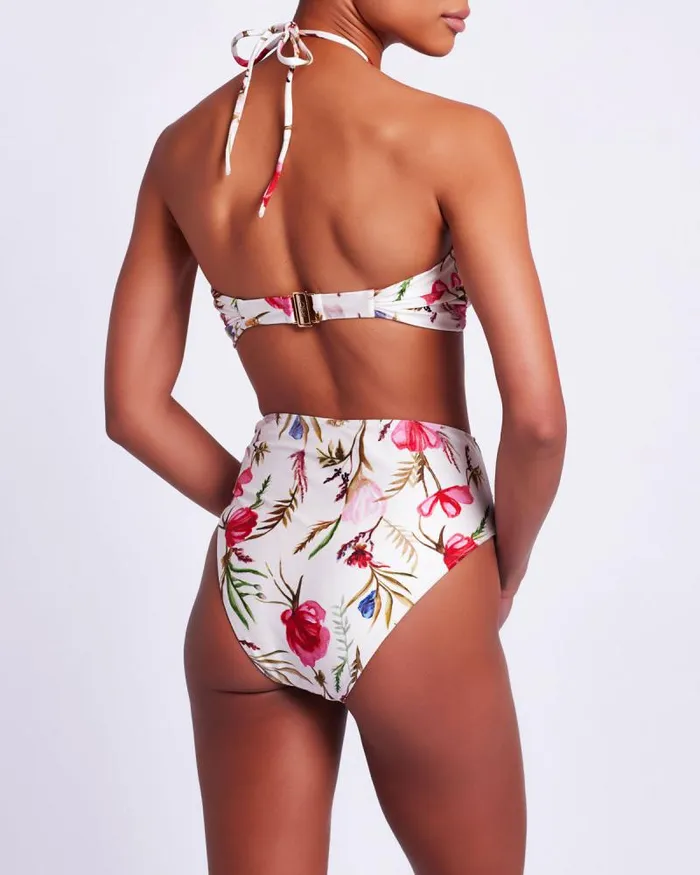 Women Bikinis PatBO Viera Halterneck Bikini Top FINAL SALE White