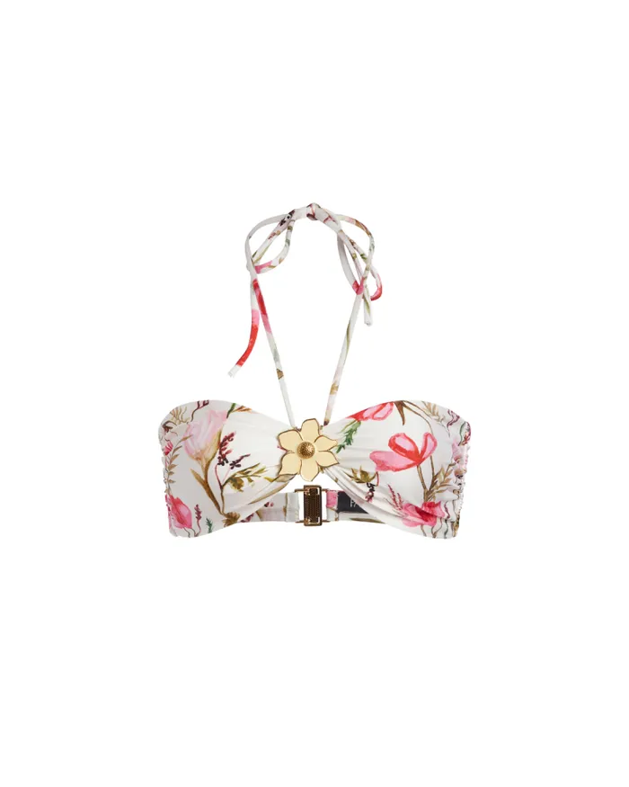 Women Bikinis PatBO Viera Halterneck Bikini Top FINAL SALE White