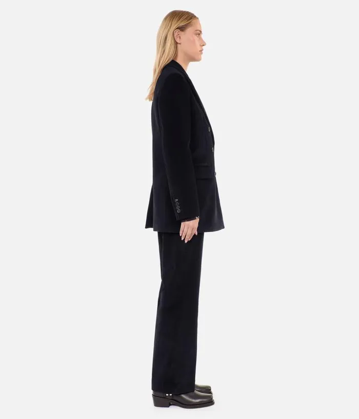 Women Black Corduroy Suit Jacket THE KOOPLES Coats and Jackets