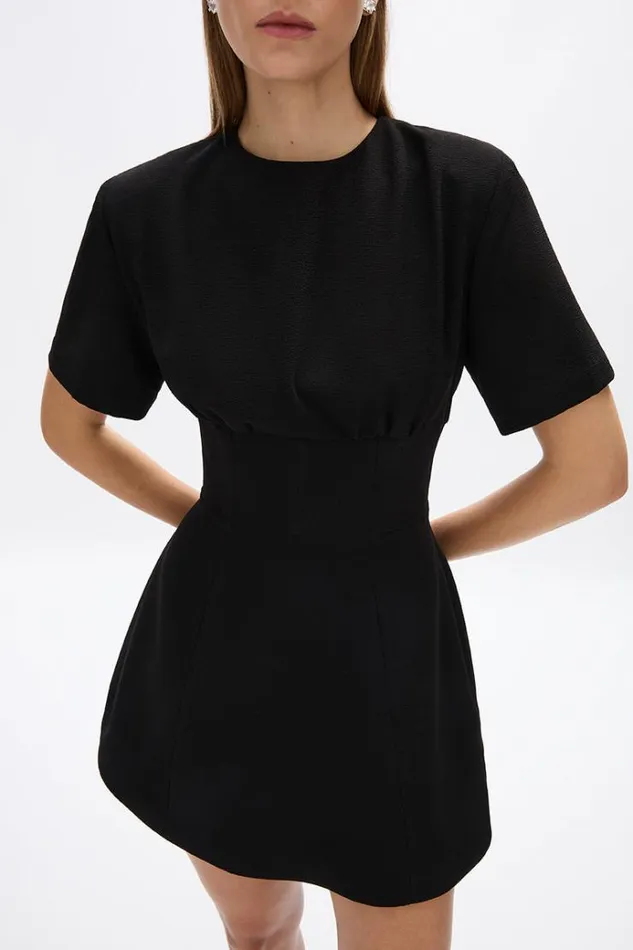 Women Black Dresses Rachel Gilbert Dover Mini Black